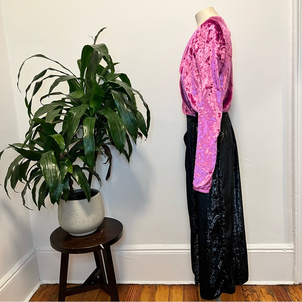 The Attico Crushed Pink Velvet Long Sleeve Dress size 38 - Picture 10 of 16